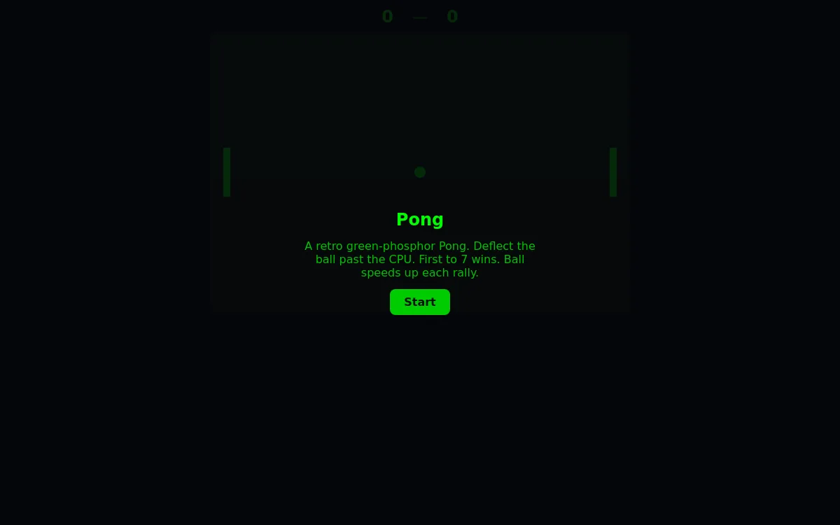 Retro Pong